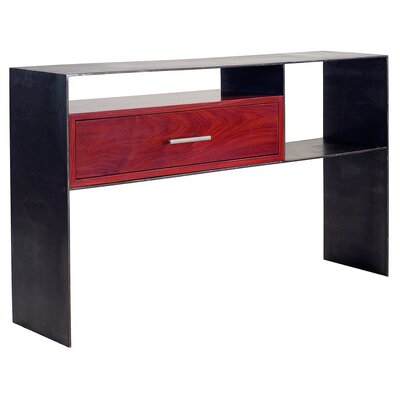 Dark Wood Console Table With Drawers