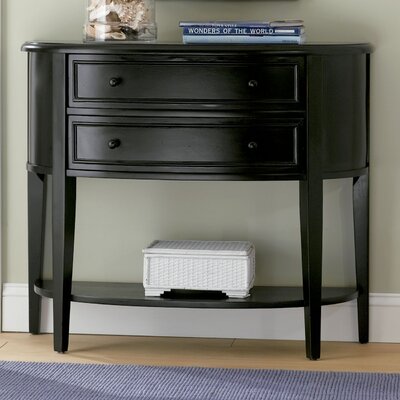 Dark Wood Console Table With Drawers