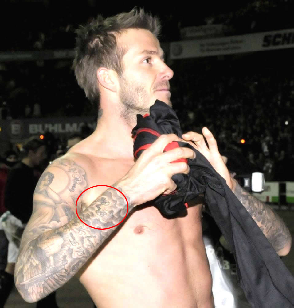 David Beckham Tattoos 2012