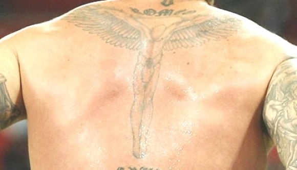 David Beckham Tattoos Back