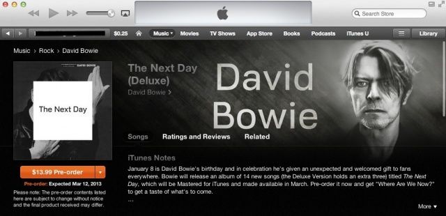 David Bowie 2013 Album