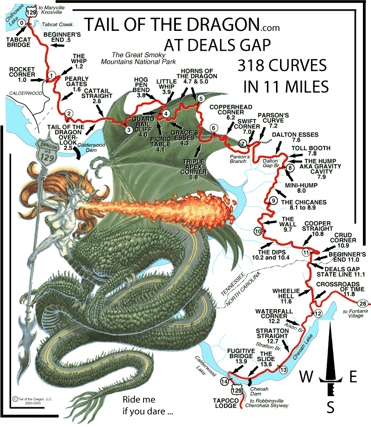 Deals Gap Dragon Map