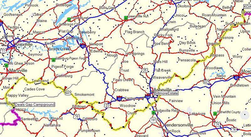 Deals Gap Nc Map