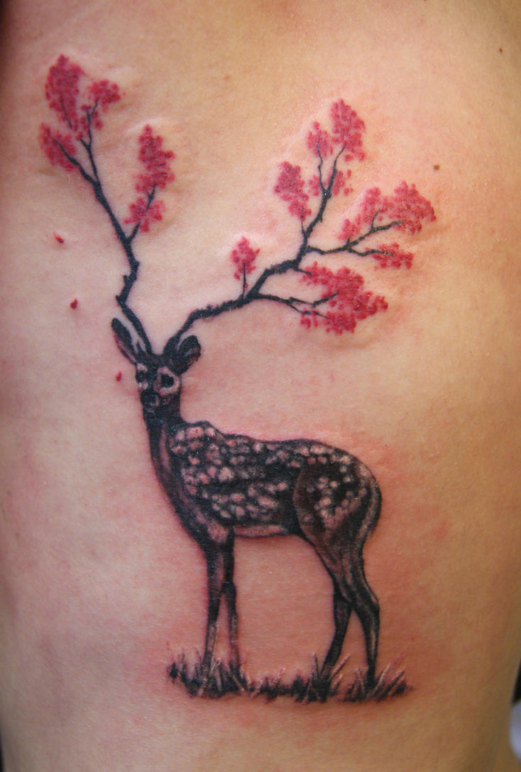 Deer Antlers Tattoo