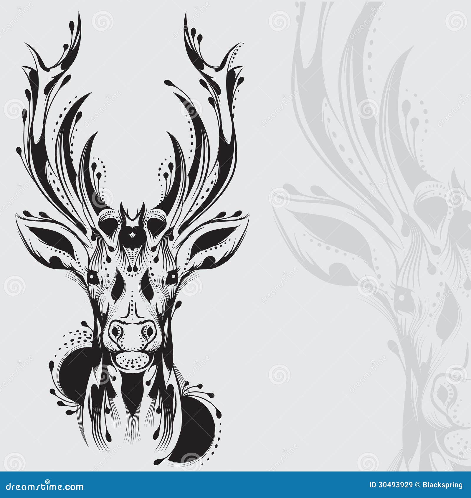 Deer Antlers Tattoo Tribal