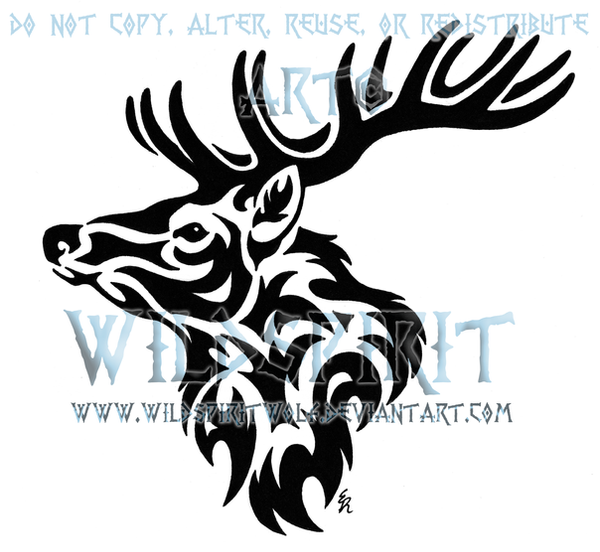 Deer Head Tattoo Designs