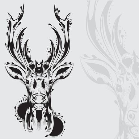 Deer Head Tattoo Drawings