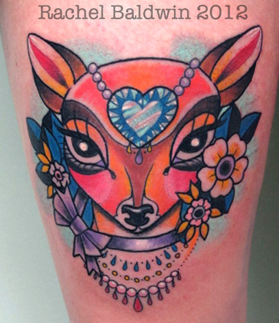 Deer Head Tattoos For Girls