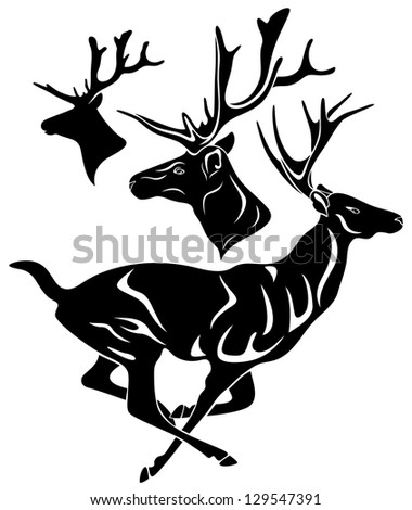 Deer Silhouette Head