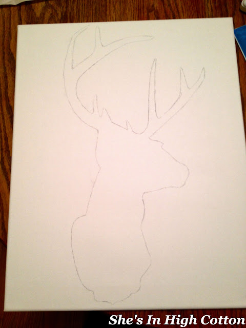 Deer Silhouette Stencil