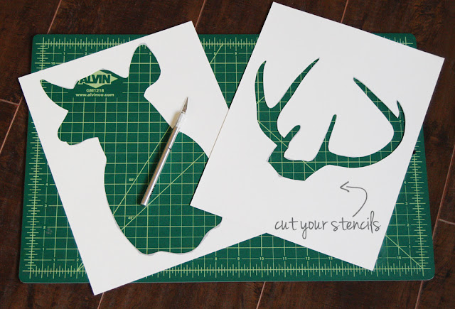 Deer Silhouette Stencil