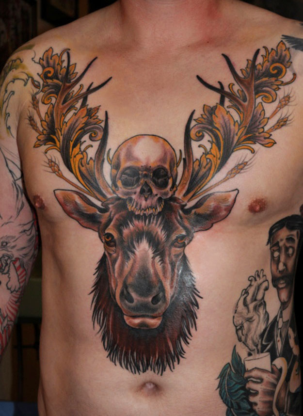 Deer Tattoo Designs Men