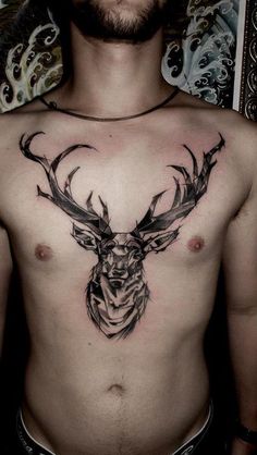 Deer Tattoo Designs Men