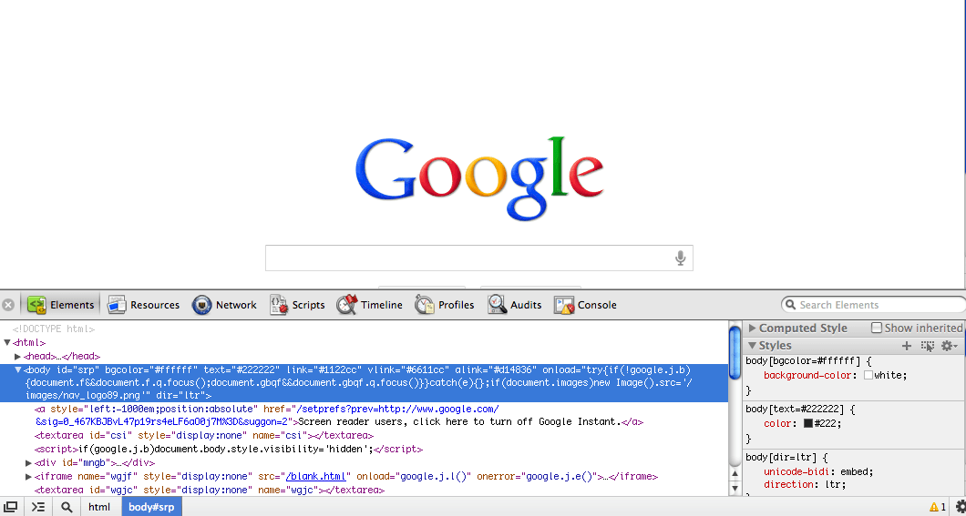 Developer Console Chrome