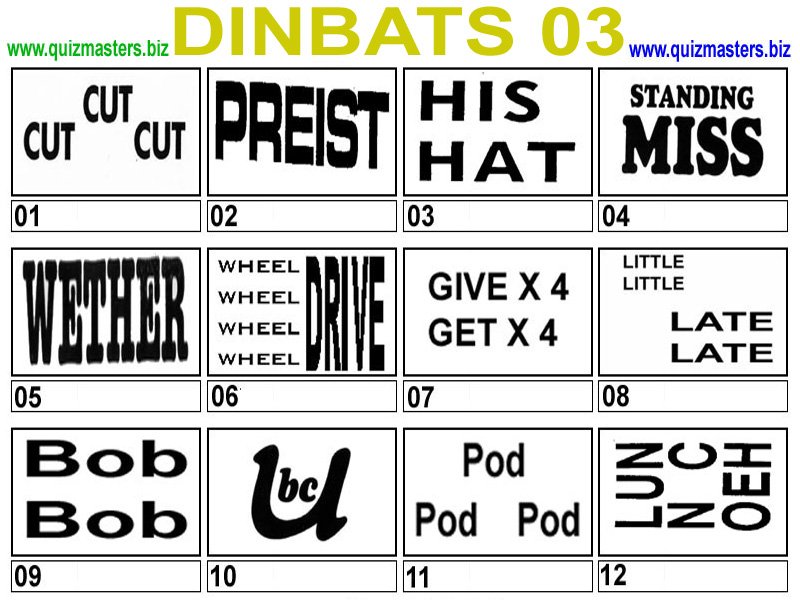 Dingbats Quiz Questions And Answers