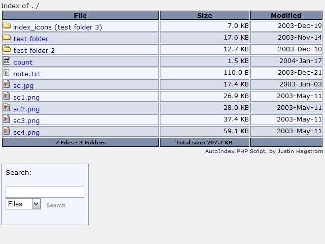 Directory Listing Script