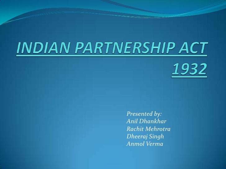 Dissolution Of Partnership Firm Under Indian Partnership Act