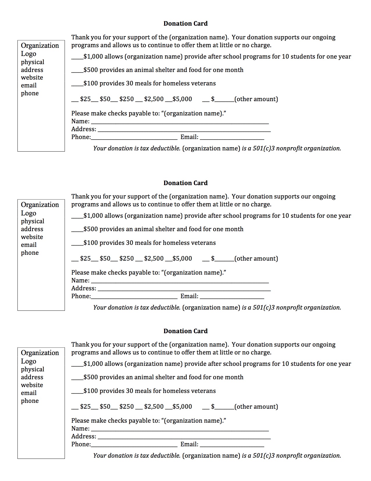 Donation Letter Template For Sports