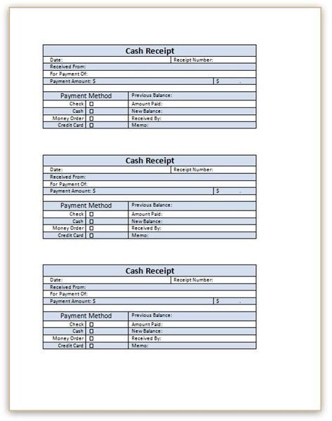 Donation Receipt Template Word