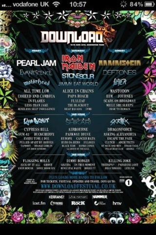 Download Festival 2011 Bands