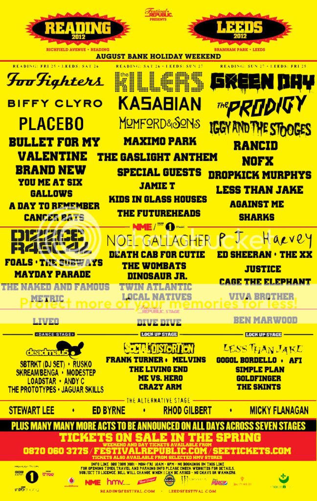 Download Festival 2012 Lineup Poster