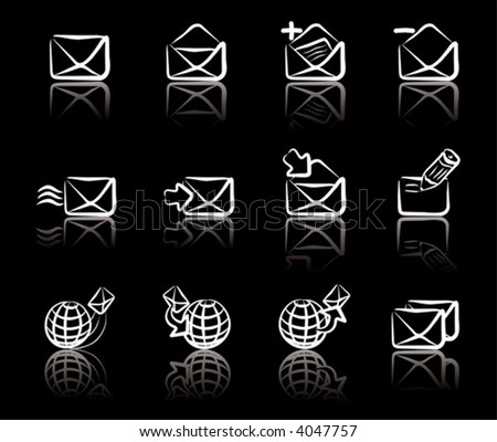 Email Icon Black Background