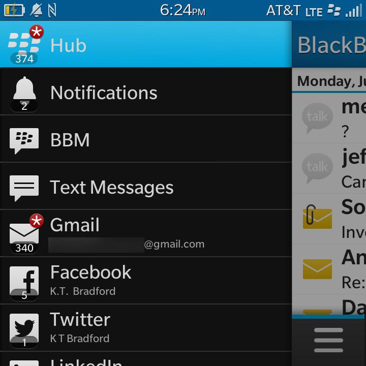 Email Icon Blackberry Q10