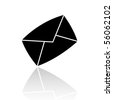 Email Icon Vector Black