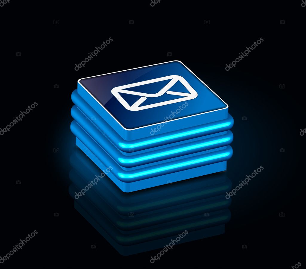 Email Icon Vector Black