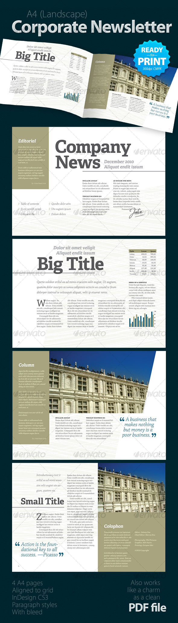 Email Newsletter Templates Indesign