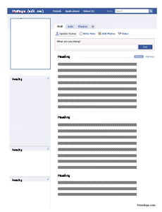 Empty Facebook Profile Layout