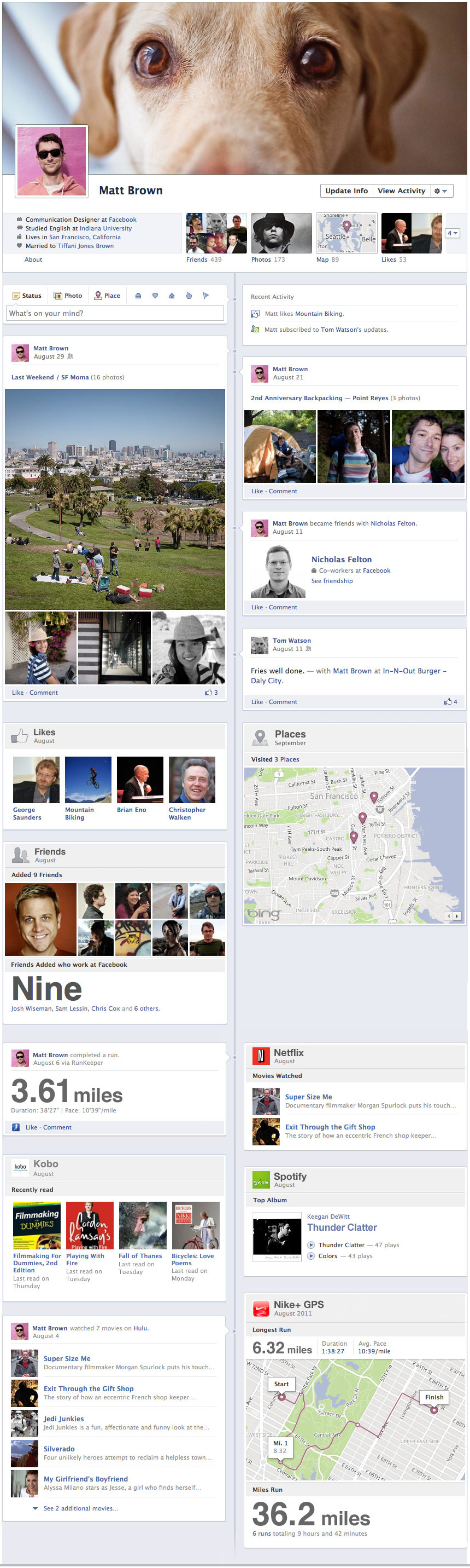 Empty Facebook Profile Layout