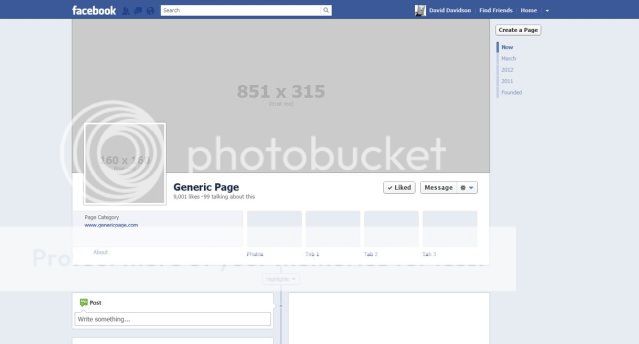 Empty Facebook Profile Layout