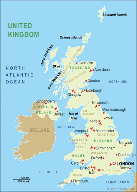 England Map Cities