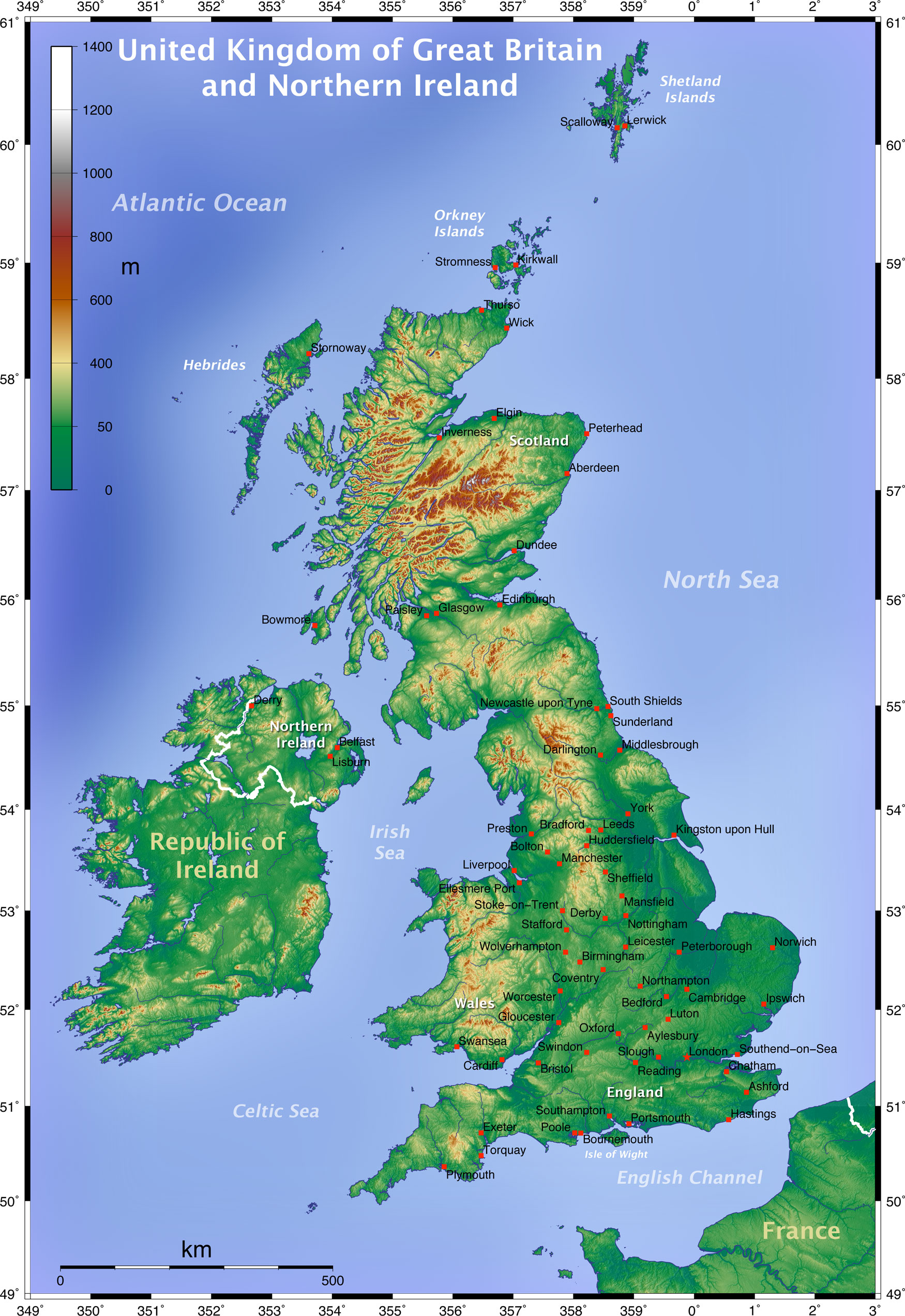 England Map Cities