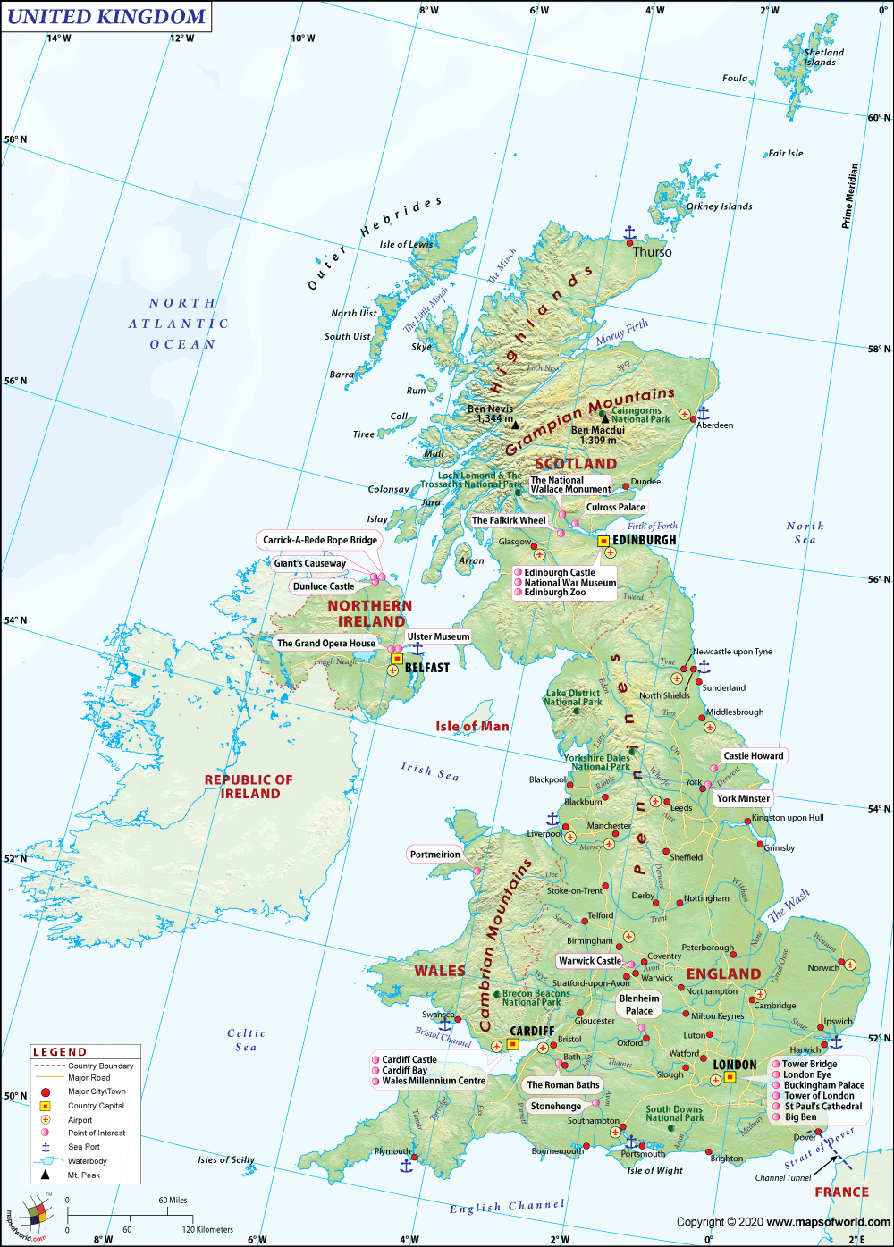 England Map Cities