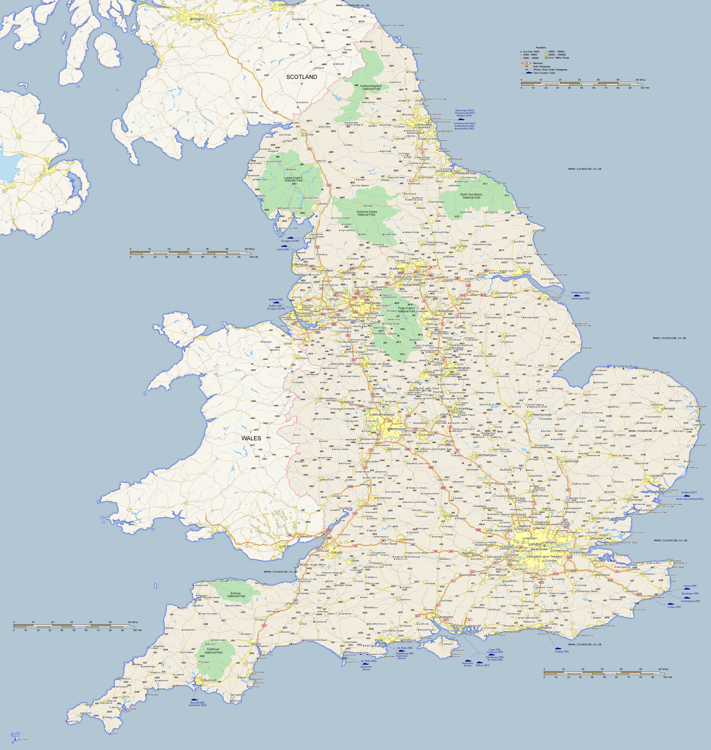 England Map Cities