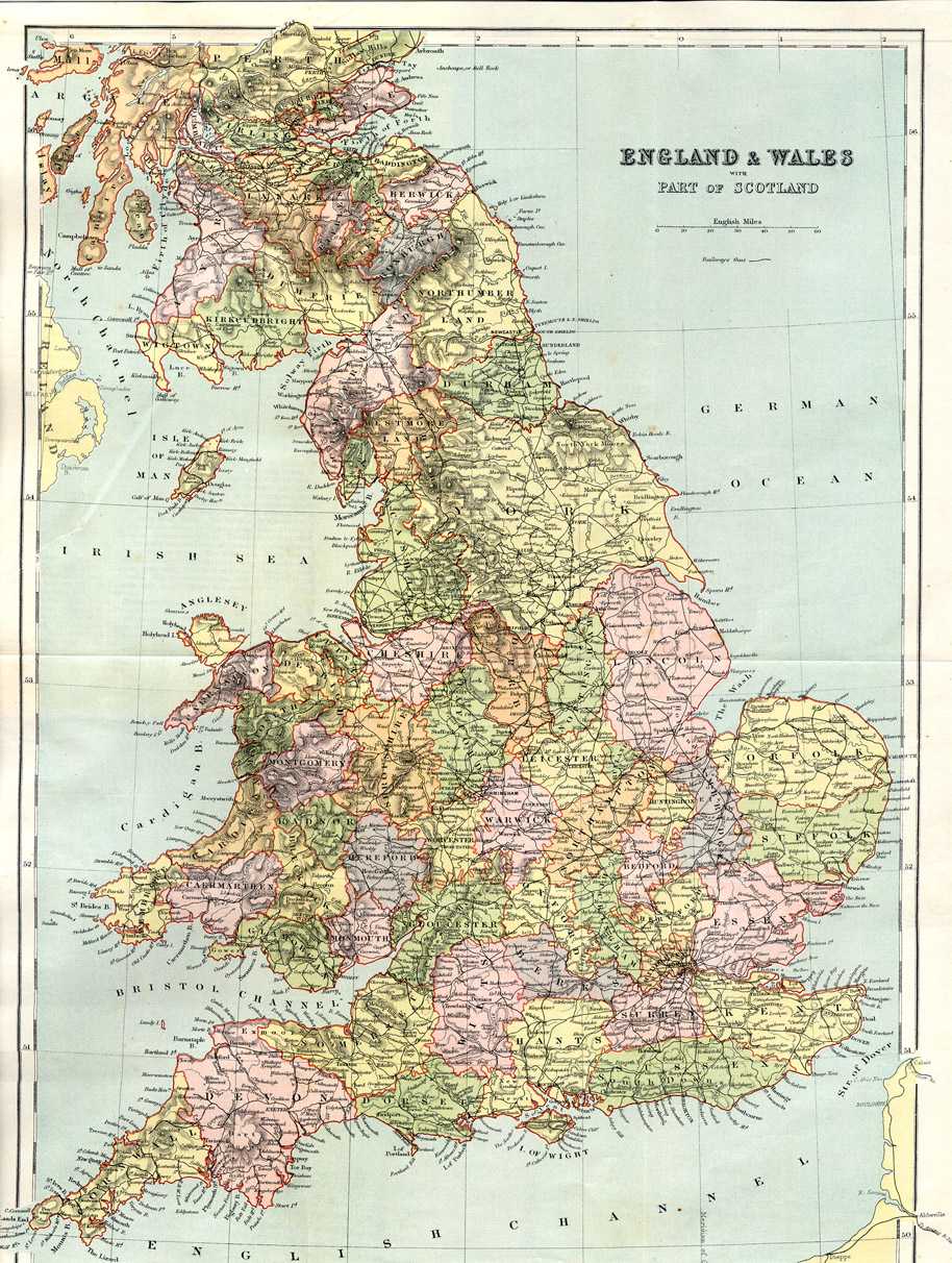 England Map Cities