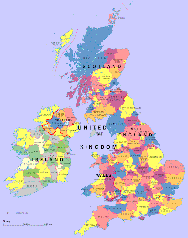 England Map Cities