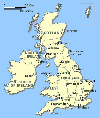 England Map Cities And Towns