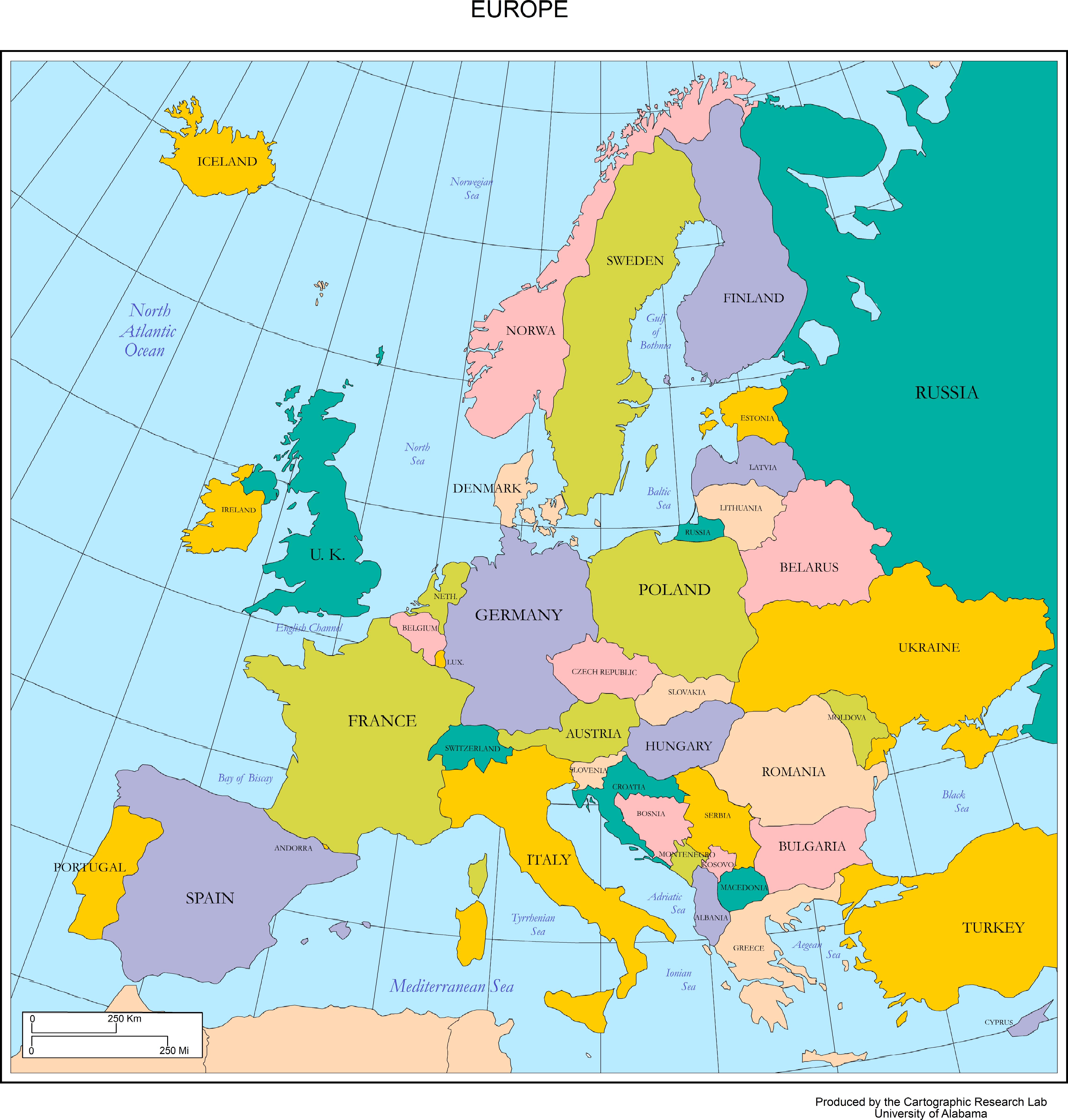 England Map Europe