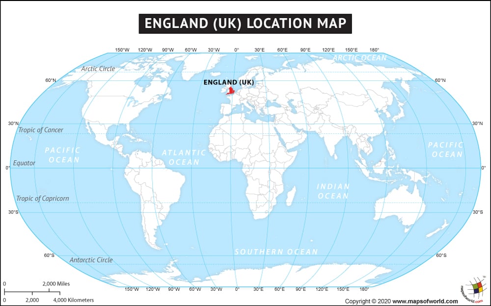 England Map Europe