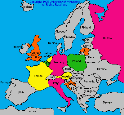 England Map Europe