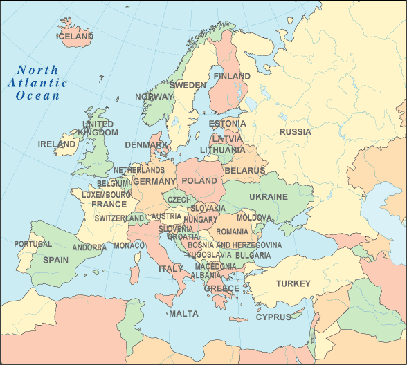 England Map Europe