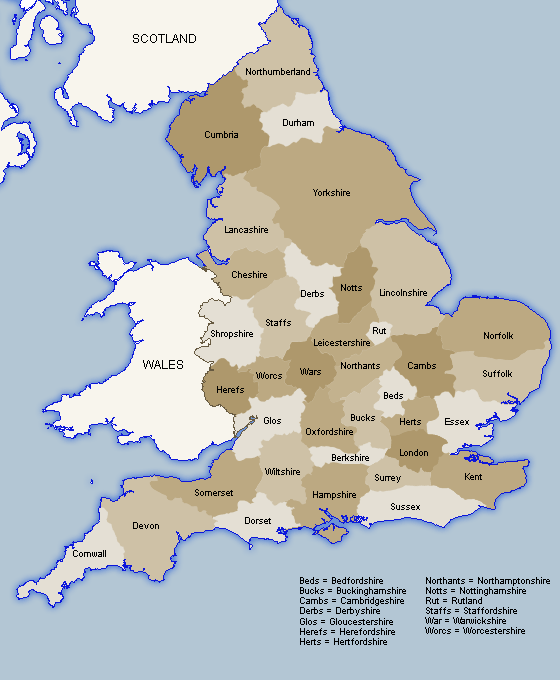 England Map Uk