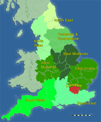 England Map Uk