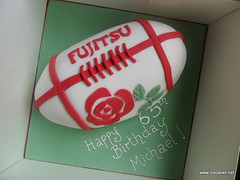 England Rugby Ball Cake