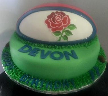 England Rugby Ball Cake