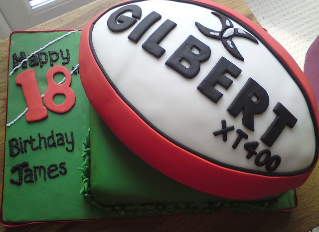 England Rugby Ball Cake