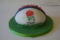 England Rugby Ball Cake